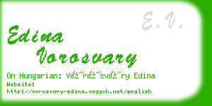 edina vorosvary business card